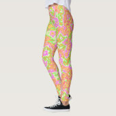 Groovy Kleurrijke Zure Reis Retro Hippie Marble Ar Leggings (Links)