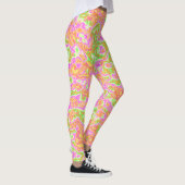 Groovy Kleurrijke Zure Reis Retro Hippie Marble Ar Leggings (Rechts)