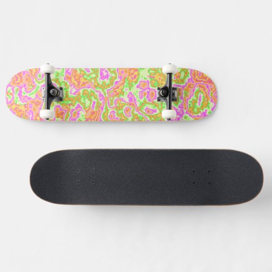 Groovy Kleurrijke Zure Reis Retro Hippie Marble Ar Persoonlijk Skateboard (Horizontaal)