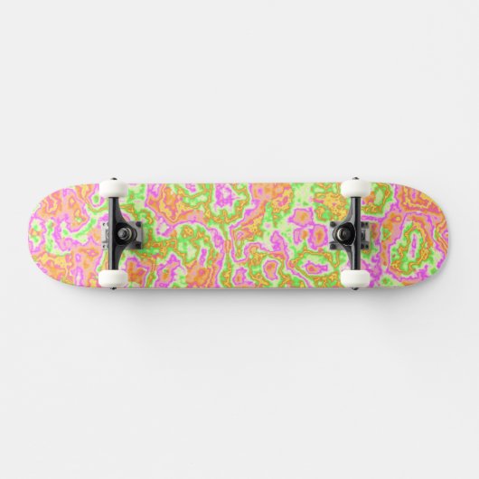 Groovy Kleurrijke Zure Reis Retro Hippie Marble Ar Persoonlijk Skateboard (Horizontaal)
