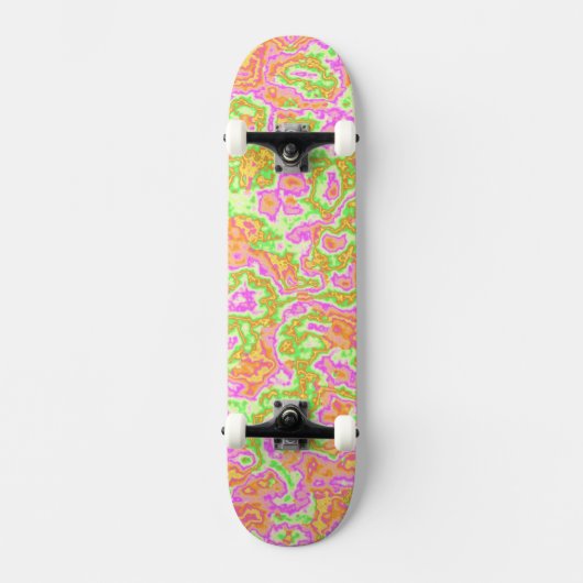 Groovy Kleurrijke Zure Reis Retro Hippie Marble Ar Persoonlijk Skateboard (Voorkant)