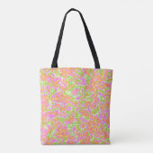 Groovy Kleurrijke Zure Reis Retro Hippie Marble Ar Tote Bag (Achterkant)