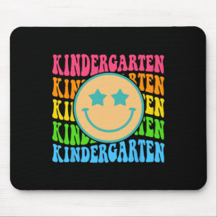 Groovy Kleuter Vibes Gezicht Retro Leraren Byck Muismat