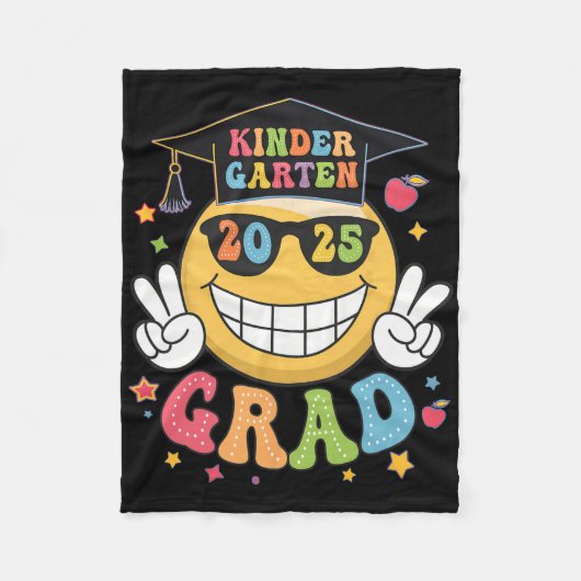 Groovy kleuterschool afgestudeerd gelukkige afstud fleece deken (Voorkant)