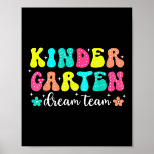 Groovy kleuterschool droomteam terug naar school o poster