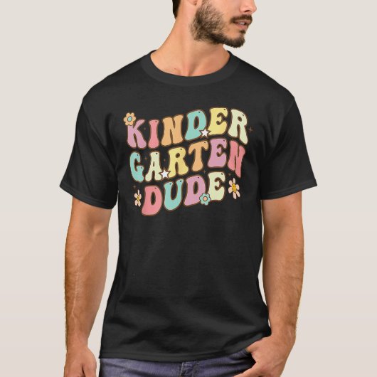 Groovy Kleuterschool Dude Terug naar School Studen T-shirt (Voorkant)