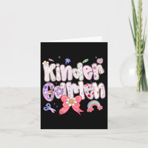 Groovy kleuterschool terug naar school eerste dag kaart