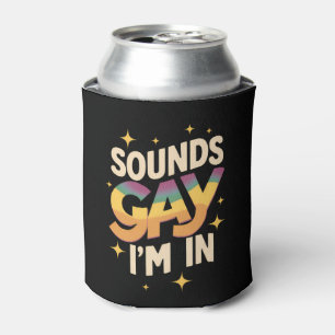 Groovy klinkt gay ik ben in LGBT regenboog trots  Blikjeskoeler