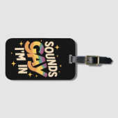 Groovy klinkt homo ik ben in LGBT Rainbow Pride Bagagelabel (Voorkant (horizontaal))