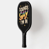 Groovy klinkt homo ik ben in LGBT Rainbow Pride Pickleball Paddle (Links)