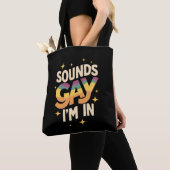 Groovy klinkt homo ik ben in LGBT Rainbow Pride Tote Bag (Dichtbij)