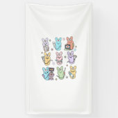 Groovy Konijnen Snoep Echografie Tech Pasen Sonogr Spandoek (Verticaal)