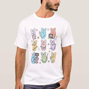 Groovy Konijnen Snoep Echografie Tech Pasen Sonogr T-shirt