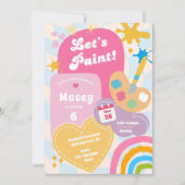 Groovy Kunst Feest Schilderen Verjaardagsfeest Mei Kaart (Voorkant)