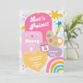 Groovy Kunst Feest Schilderen Verjaardagsfeest Mei Kaart (Staand voorkant)