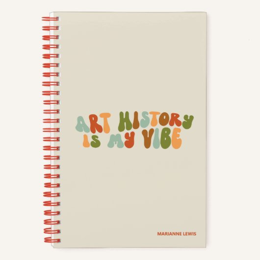 Groovy kunstgeschiedenis is mijn vibe, kunsthistor notitieboek (Voorkant)