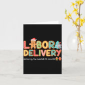 Groovy Labor And Delivery Christmas L&amp;d Nurse  Kaart (Gele Bloem)