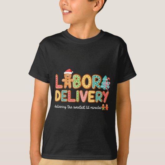 Groovy Labor And Delivery Christmas L&d Nurse T-shirt (Voorkant)