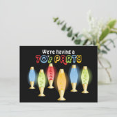 Groovy Lamps 70s Partij Kaart (Staand voorkant)