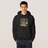 Groovy Last Day Of School Hello Summer Teacher Kid Hoodie (Voorkant volledig)