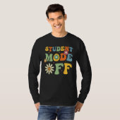 Groovy Last Day Of School Student Mode Off Summer T-shirt (Voorkant volledig)