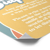 Groovy Late Night Diapers Retro Sunshine Shower Poster (Hoek)