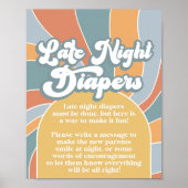 Groovy Late Night Diapers Retro Sunshine Shower Poster (Voorkant)