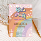 Groovy laten we feestje verjaardag uitnodiging