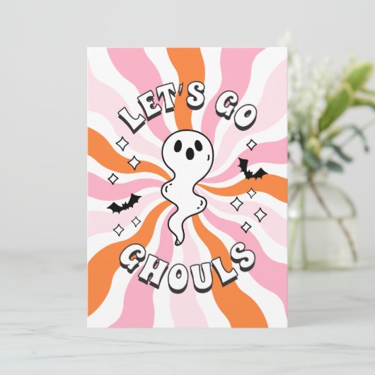 Groovy Laten we gaan Ghouls Bachelorette Kaart (Staand voorkant)