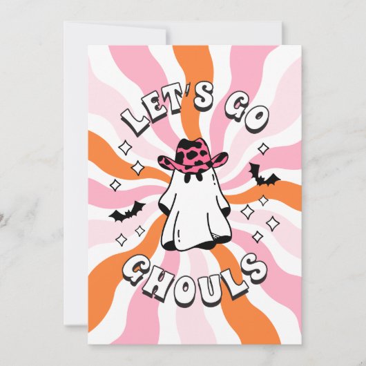 Groovy Laten we gaan Ghouls Bachelorette Kaart (Voorkant)