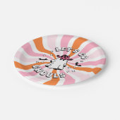 Groovy Laten we gaan Ghouls Bachelorette Papieren Bordje (Gekanteld)