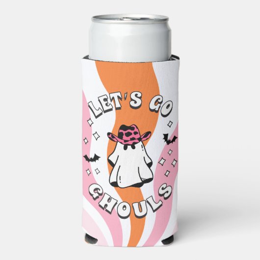 Groovy Laten we gaan Ghouls Bachelorette Seltzer Blikjeskoeler (Seltzer Voorkant)