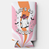 Groovy Laten we gaan Ghouls Bachelorette Seltzer Blikjeskoeler (Voorkant)