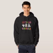 Groovy Laten we gaan Ghouls Halloween Ghost Hoodie (Voorkant volledig)