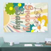 Groovy, laten we groovy krijgen, Retro party Spandoek (Beurs)
