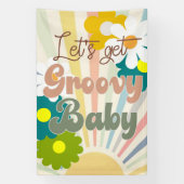Groovy, laten we groovy krijgen, Retro party Spandoek (Verticaal)