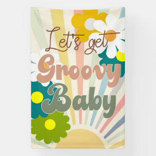 Groovy, laten we groovy krijgen, Retro party Spandoek