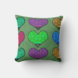 Groovy Lava Hearts Melty Fun Sixties Vibes Kussen