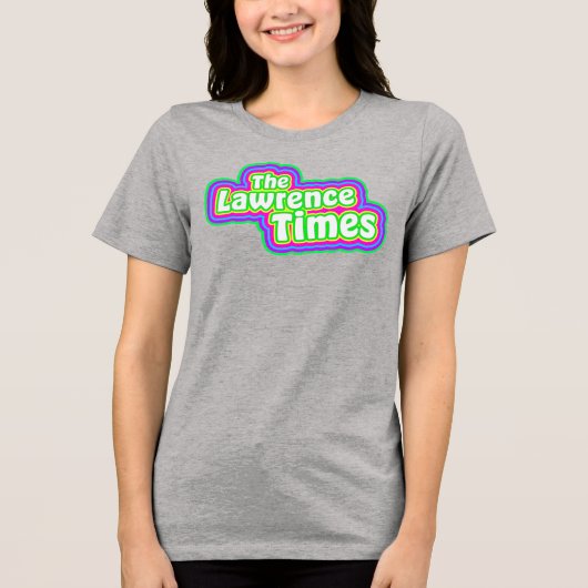 Groovy Lawrence Times femme grey Tri-Blend Shirt (Voorkant)
