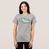 Groovy Lawrence Times femme grey Tri-Blend Shirt (Voorkant volledig)