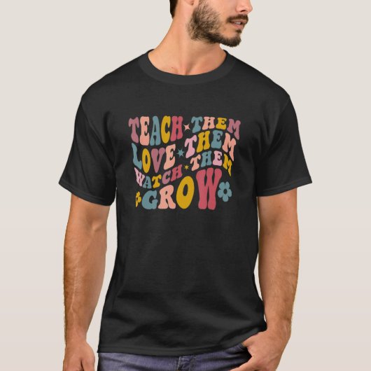 Groovy leert ze liefde, ze zien groeien t-shirt (Voorkant)