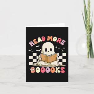 Groovy Lees Meer Boeken Schattig Spook Boo Grappig Kaart