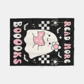 Groovy Lees Verder Boeken Schattige Ghost Boo Funn Fleece Deken (Voorkant (Horizontaal))