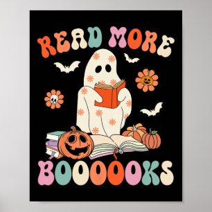 Groovy Lees Verder Boeken Schattige Ghost Boo Funn Poster