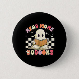 Groovy Lees Verder Boeken Schattige Ghost Boo Funn Ronde Button 5,7 Cm