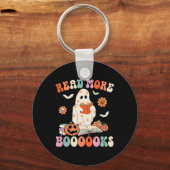 Groovy Lees Verder Boeken Schattige Ghost Boo Funn Sleutelhanger (Voorkant)