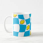 Groovy Lemons Checkerboard Kitchen Kitsch Mom Koffiemok (Links)
