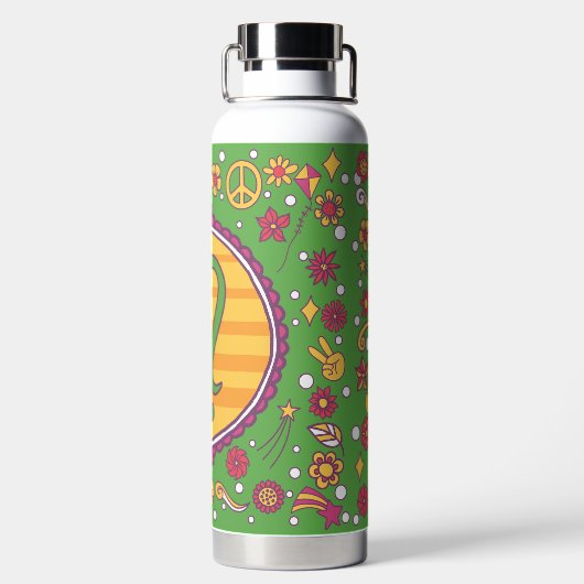 Groovy Leo Custom Waterfles (Achterkant)