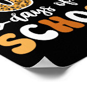 Groovy Leopard 100ste dag van schoolleraar Kinder Poster (Hoek)