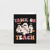 Groovy leraar Halloween Retro Trick of Teach Floor Kaart (Voorkant)
